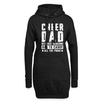 Cheerleader Stolzes Cheer Dad Cheerleading - Hoodie-Kleid - Schwarz - Vorne