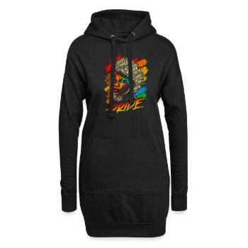 Juneteenth BLM Black Pride Woman Stark Black - Sweat-shirt à capuche long Femme - noir - Devant