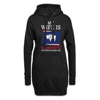 Rien ne me fait peur Wyomingite femme Wyoming - Sweat-shirt à capuche long Femme - noir - Devant