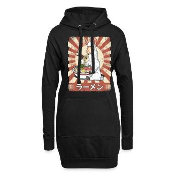 Ramen Alpaga Noodle Soup Ramen - Sweat-shirt à capuche long Femme - noir - Devant