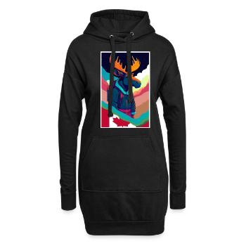 Orignal, Randonnée pédestre, Voyages nature Vacances Canada - Sweat-shirt à capuche long Femme - noir - Devant