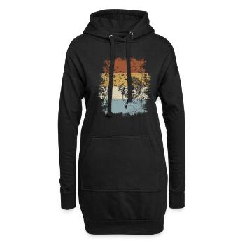 Pissenlit parapente parapente - Sweat-shirt à capuche long Femme - noir - Devant