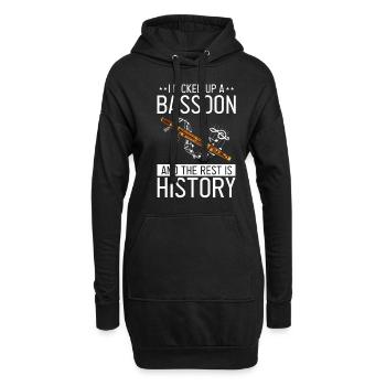 Orchester und Holzblasinstrument - Hoodie-Kleid - Schwarz - Vorne