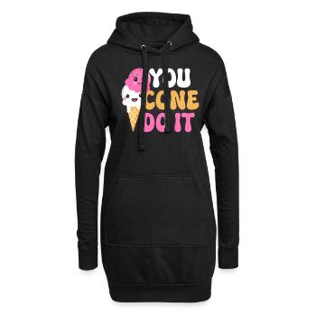 You Cone Do It Ice Cream Lover - Sweat-shirt à capuche long Femme - noir - Devant