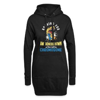 Welt-Down-Syndrom-Tag - Hoodie-Kleid - Schwarz - Vorne