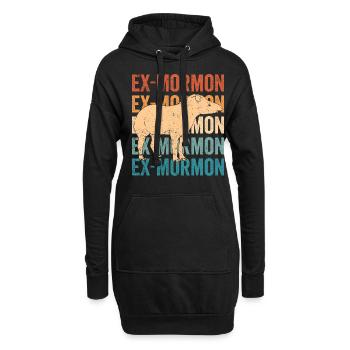 Ex Mormonen Tapir Pferd LDS Retro Exmo - Hoodie-Kleid - Schwarz - Vorne