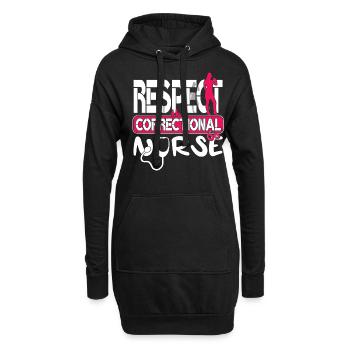 Infirmières et infirmiers correctionnels en milieu carcéral - Sweat-shirt à capuche long Femme - noir - Devant