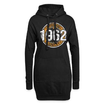 Awesome Since 1962 Retro Vintage Geburtstag - Hoodie-Kleid - Schwarz - Vorne
