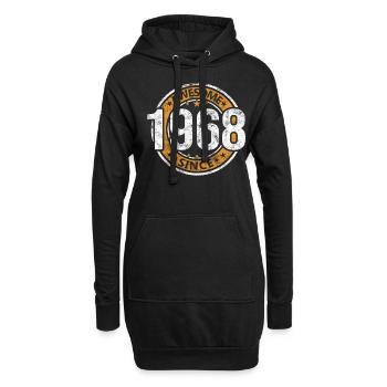 Génial depuis 1968 Retro Vintage Birthday - Sweat-shirt à capuche long Femme - noir - Devant