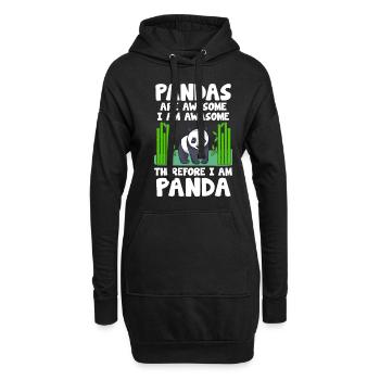 Panda Animal Animal Lover Zookeeper Panda Bear - Sweat-shirt à capuche long Femme - noir - Devant