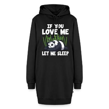 Panda Lover Wild Animal Zookeeper Panda - Sweat-shirt à capuche long Femme - noir - Devant