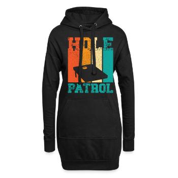 Drôle de trou de maïs Cornhole Retro - Sweat-shirt à capuche long Femme - noir - Devant