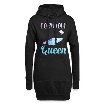 Trou de maïs Cornhole - Sweat-shirt à capuche long Femme - noir - Devant