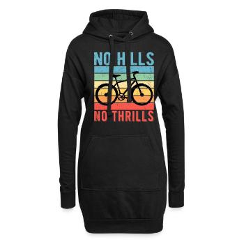 Vélo cycliste Pas de collines Pas de sensations fortes - Sweat-shirt à capuche long Femme - noir - Devant