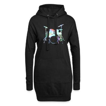 Batteurs Batteurs Batteurs Batteurs - Sweat-shirt à capuche long Femme - noir - Devant