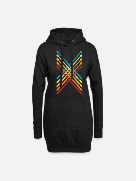 Drummers Drummers Drummers Drummers - Hoodie Dress - black