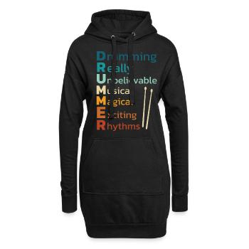 Drummers Drummers Drummers Drummers - Hoodie Dress - black - Front