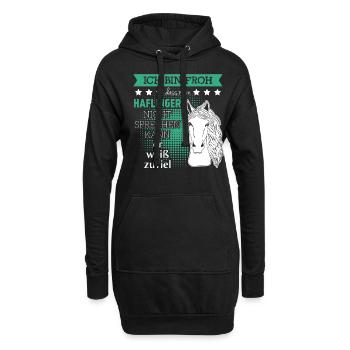 Haflinger Reiten Reiter Witz Pferde - Hoodie-Kleid - Schwarz - Vorne