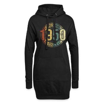 Génial depuis 1950 Retro Vintage Birthday - Sweat-shirt à capuche long Femme - noir - Devant
