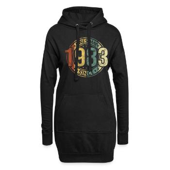 Awesome Since 1983 Retro Vintage Geburtstag - Hoodie-Kleid - Schwarz - Vorne