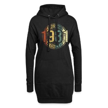 Awesome Since 1981 Retro Vintage Geburtstag - Hoodie-Kleid - Schwarz - Vorne