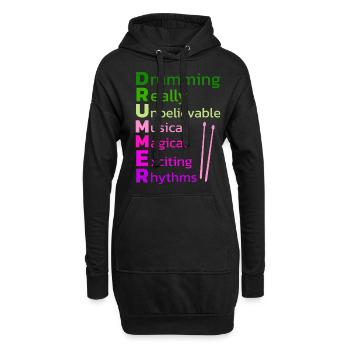 Drummers Drummers Drummers Drummers - Hoodie Dress - black - Front