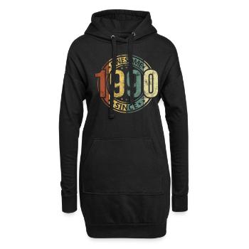 Awesome Since 1990 Retro Vintage Geburtstag - Hoodie-Kleid - Schwarz - Vorne