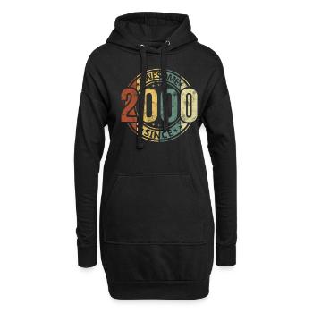 Awesome Since 2000 Retro Vintage Geburtstag - Hoodie-Kleid - Schwarz - Vorne