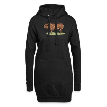 Viande bovine du Limousin I France Elevage bovin pour - Sweat-shirt à capuche long Femme - noir - Devant