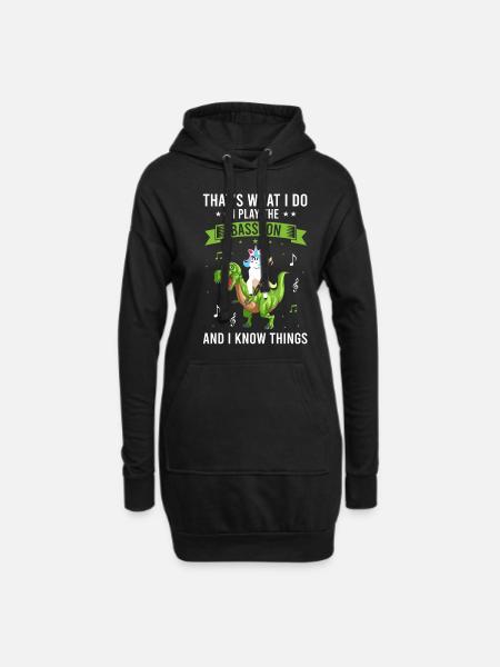 Woodwind instrument and bassoon wind instrument - Hoodie Dress - black