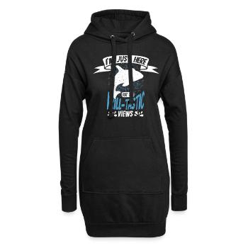 Conception d’observation des baleines pour les baleines - Sweat-shirt à capuche long Femme - noir - Devant