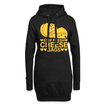 Stay Fresh Cheese Bags 45 - Hoodie-Kleid - Schwarz - Vorne