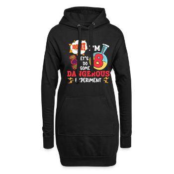 Science Theme Birthday Party Age 8 Scientist Boys - Hoodie Dress - black - Front