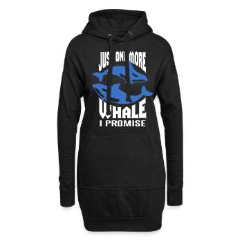 Meeressäuger für Orca-Beobachtung und Buckelwal - Hoodie-Kleid - Schwarz - Vorne