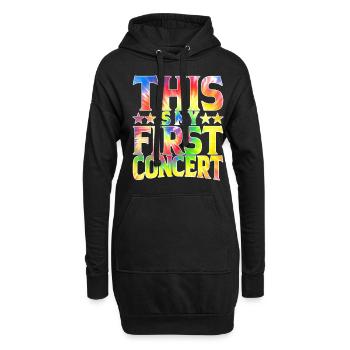 C’est mon premier concert 51 - Sweat-shirt à capuche long Femme - noir - Devant