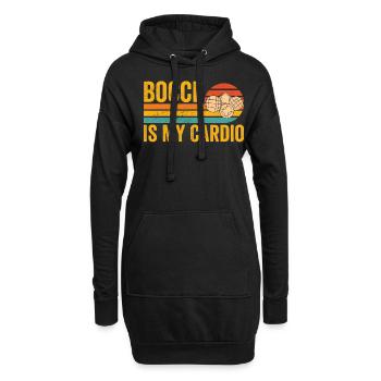 Drôle de boule de boccia rétro - Sweat-shirt à capuche long Femme - noir - Devant