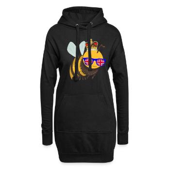 Biene Königin Queen Elizabeth II Sonnenbrillen - Hoodie-Kleid - Schwarz - Vorne