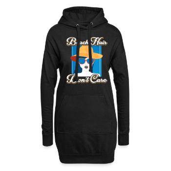Strandhaare Kümmern Sich Nicht Darum - Hoodie-Kleid - Schwarz - Vorne