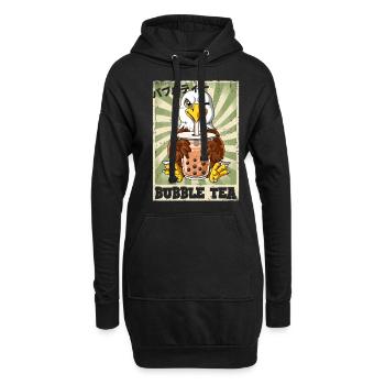 Boba Tea Adler Bubble Tea - Hoodie-Kleid - Schwarz - Vorne