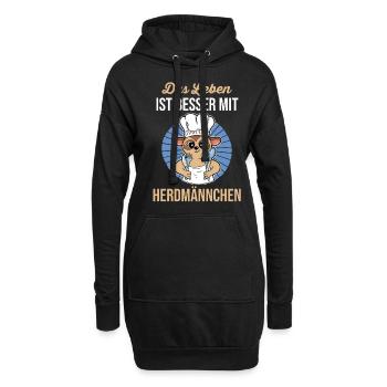 Erdmännchen Herdmännchen - Hoodie-Kleid - Schwarz - Vorne