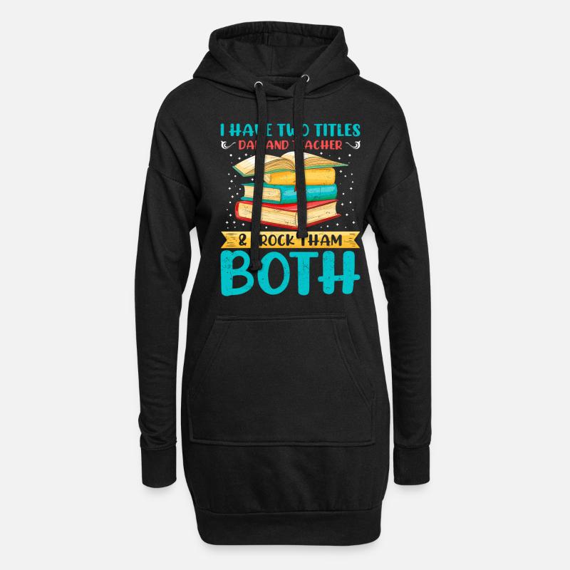 Book Reading Teacher Librarian Reader - Hoodie-Kleid - Schwarz