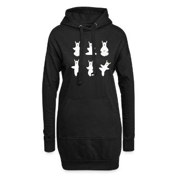 Yoga Llama Méditation Lama fait des exercices de yoga - Sweat-shirt à capuche long Femme - noir - Devant