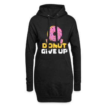 Donut Gib Auf Donut-esser Donut-donut-liebhaber - Hoodie-Kleid - Schwarz - Vorne