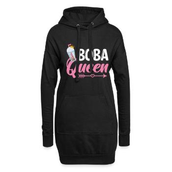 Boba Queen Bubble Tea Liebhaber Boba Tee Trinker - Hoodie-Kleid - Schwarz - Vorne