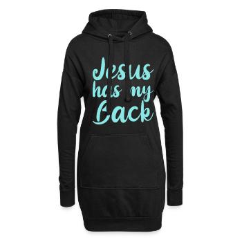 Jesus Has My Back 4 - Hoodie-Kleid - Schwarz - Vorne