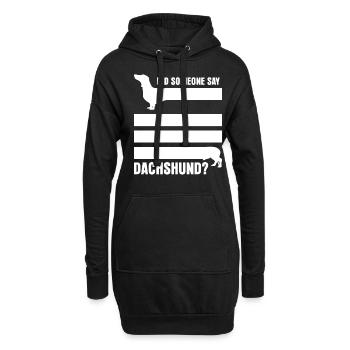 Dachshund - Hoodie-Kleid - Schwarz - Vorne