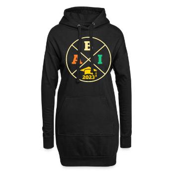 Abiturienten Abschluss 2023 Abitur - Hoodie-Kleid - Schwarz - Vorne