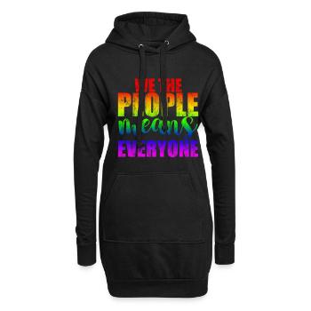 Nous le peuple signifie tout le monde 3 - Sweat-shirt à capuche long Femme - noir - Devant