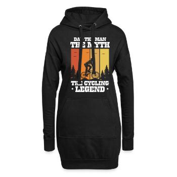 Papa Der Mann Der Mythos Die Radsportlegende Biker - Hoodie-Kleid - Schwarz - Vorne
