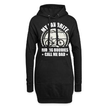 Meine Lieblingsreitfreunde Nennen Mich Papa - Hoodie-Kleid - Schwarz - Vorne